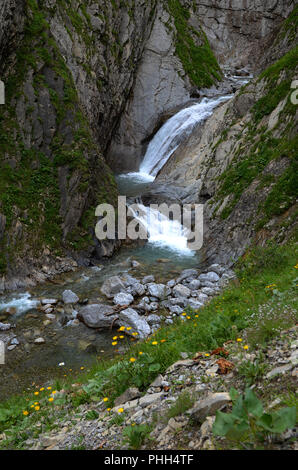 Wasserfall; Simms-Waterfall; Lech - Tal; Österreich; Stockfoto