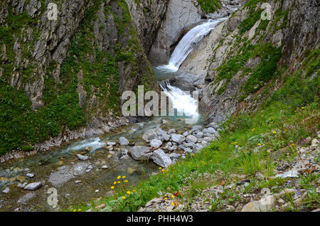 Wasserfall; Simms-Waterfall; Lech - Tal; Österreich; Stockfoto