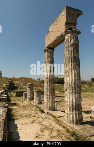 Alte Ruinen der antiken Panticapaeum in Kertsch, Krim auf dem Berg Mithridates Stockfoto