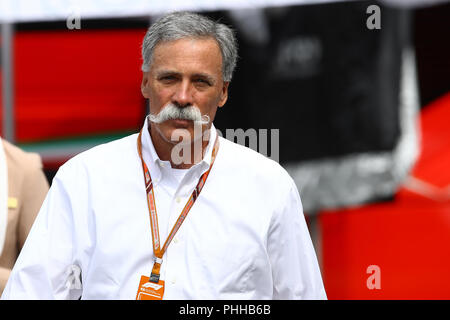 Monza, Italien. Am 1. September 2018. Formel 1 Chairman und CEO Chase Carey im Fahrerlager während der Formel Eins Grand Prix von Italien: Marco Canoniero/Alamy leben Nachrichten Stockfoto
