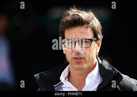 Monza, Italien. Am 1. September 2018. Teamchef und CEO von Mercedes-AMG PETRONAS Motorsport Direktor Torger Christian' Toto Wolff" im Fahrerlager während der Formel Eins Grand Prix von Italien: Marco Canoniero/Alamy leben Nachrichten Stockfoto