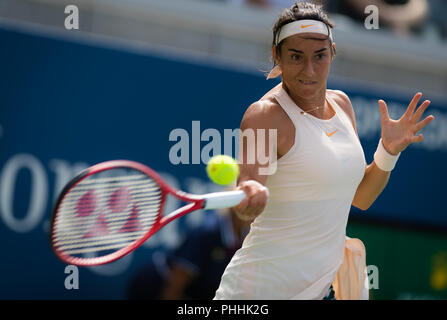 Flushings Wiese, NY, USA. September 1, 2018 - Caroline Garcia von Frankreich in Aktion während ihrer dritten Runde bei den US Open 2018 Grand Slam Tennis Turnier. New York, USA. September 01th, 2018. Quelle: AFP 7/ZUMA Draht/Alamy leben Nachrichten Stockfoto