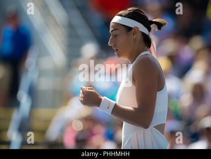 Flushings Wiese, NY, USA. September 1, 2018 - Caroline Garcia von Frankreich in Aktion während ihrer dritten Runde bei den US Open 2018 Grand Slam Tennis Turnier. New York, USA. September 01th, 2018. Quelle: AFP 7/ZUMA Draht/Alamy leben Nachrichten Stockfoto