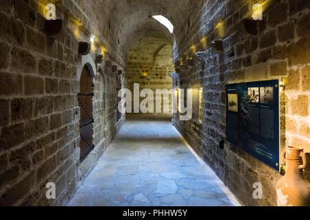 Heraklion, Kreta/Griechenland. Innenansicht der Venezianischen Festung Koules (Castello a mare), die im alten Hafen von Heraklion Stadt befindet. Stockfoto