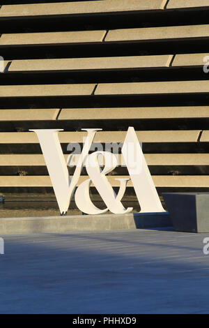 Kengo Kuma's neue V&A Dundee, am Fluss als Teil der Esplanade waterfront Regeneration der Stadt, in Schottland, Großbritannien Stockfoto