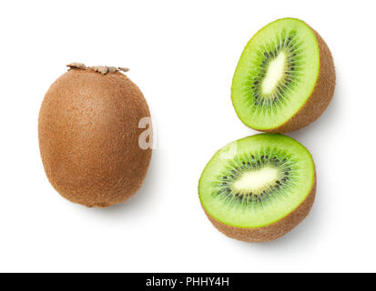 Kiwi isoliert auf weißem Hintergrund Stockfoto