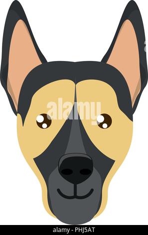 Süße Dobermann hund Symbol über Hintergrund, Vector Illustration Stock Vektor
