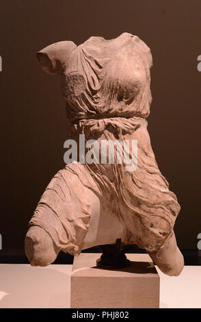 Die Aufnahme wurde von einem der Elgin Marbles im British Museum. Es ist ein Parthenon Skulptur an einem Rodin Ausstellung in London. Stockfoto