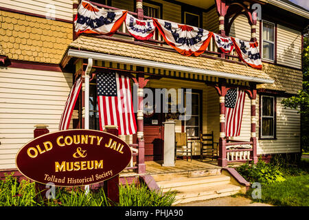 Alte Tolland County Gefängnis und Museum Tolland, Connecticut, USA Stockfoto