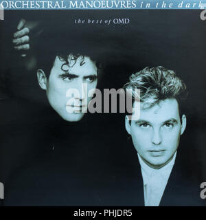 Orchestrale Manöver in der Dunkelheit - das Beste von OMD-Album Cover Stockfoto