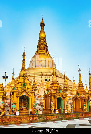 Shwedagon Pagode in Yangon. Myanmar. Stockfoto