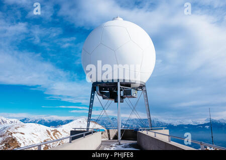 Meteorologische Station des Monte Lema Schweiz Stockfoto