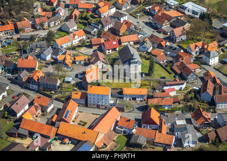 Gemeinde Vöhl mit Martinskirche Vöhl in Vöhl, Landkreis Waldeck-Frankenberg in Hessen, Edersee und im Naturpark Kellerwald-Edersee, National Pa Stockfoto