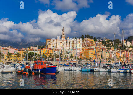 Stadt Menton in Frankreich Stockfoto