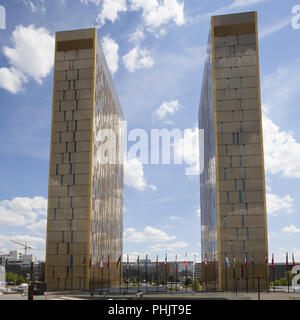 Gerichtshof der Europäischen Gemeinschaften auf dem Kirchberg-Plateau in Luxemburg Stockfoto