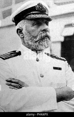 Portrait von Edward John Smith, Kapitän der Titanic. Stockfoto