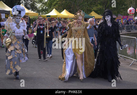 Manchester, Großbritannien. 1. September, 2018. Das erste Festival von Manchester im Platt Felder Park. Stockfoto