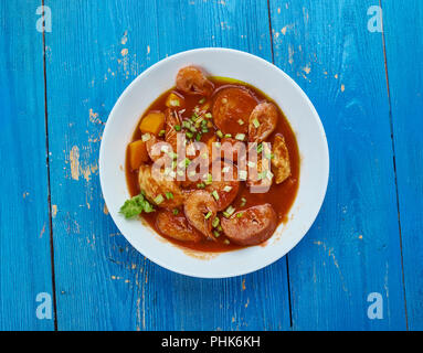 Huhn Garnele Wurst Gumbo Stockfoto