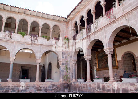 Koricancha Tempel Innenhof in Cusco, Peru Stockfoto