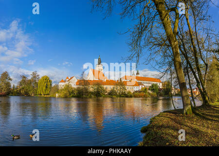 Telc schloss in der Tschechischen Republik Stockfoto