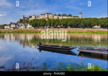 Chinon Schloss an der Loire - Frankreich Stockfoto