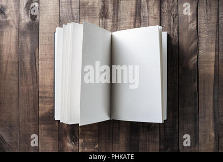 Leere aufgeschlagenes Buch Stockfoto