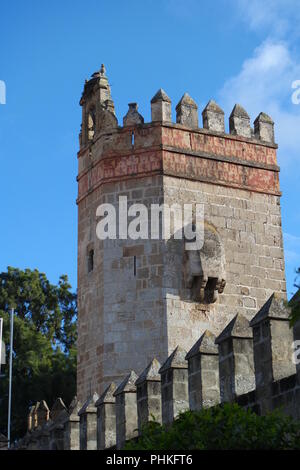 Burgturm in El Puerto de Santa Maria, Andalusien Stockfoto