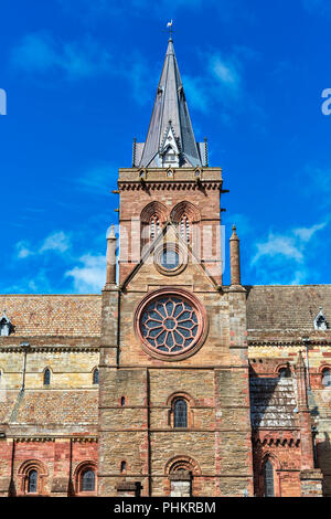 Die St. Magnus Kathedrale, Kirkwall, Festland, Orkney Inseln, Schottland, Großbritannien Stockfoto