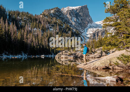 Sehenswürdigkeiten in der Nähe von Dream See in Colorado Stockfoto