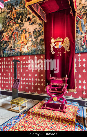 King's Chamber Innenraum, Stirling Castle, Stirlingshire, Schottland, UK Stockfoto