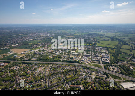 Luftaufnahme, TechnologiePark Dortmund, Technische Universität Dortmund, TU Dortmund, Dortmund TechnologieZentrumDortmund, TZDO, Ruhrgebiet, Nordrhein- Stockfoto