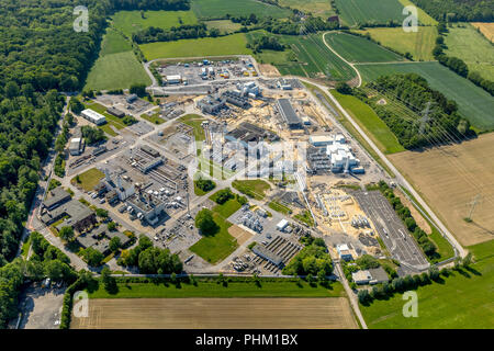 Luftaufnahme, Erdgas Kompressorstation in Ehringhausen, Open Grid Europe, Filter, Kühler und Systeme für interne Gasversorgung, Gasversorgung c Stockfoto