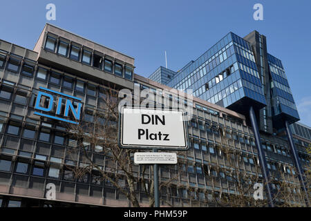 DIN, Burggrafenstrasse, Tiergarten, Mitte, Berlin, Deutschland Stockfoto