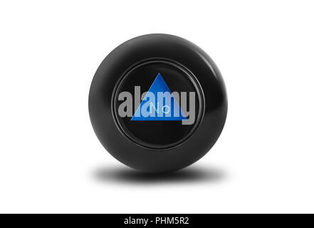 Magic Ball mit Vorhersage Keine Stockfoto