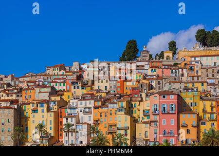 Stadt Menton in Frankreich Stockfoto