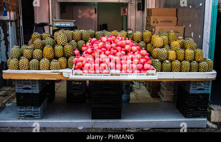 Granatäpfel in Tel Aviv Carmel Markt Shuk HaCarmel 5 Stockfoto