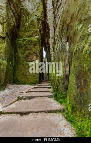 Felsen in Adrspach-Teplice Naturpark in der Tschechischen Stockfoto