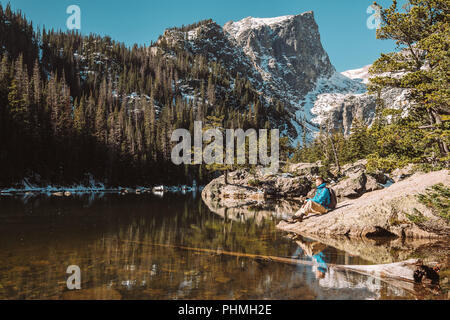 Sehenswürdigkeiten in der Nähe von Dream See in Colorado Stockfoto