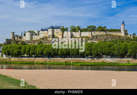 Chinon Schloss an der Loire - Frankreich Stockfoto