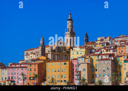 Stadt Menton in Frankreich Stockfoto