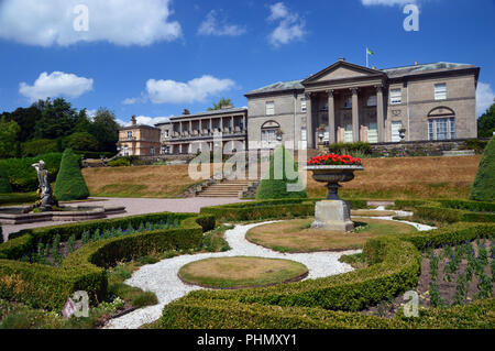 Der italienische Garten & Mansion House in Tatton Park, Knutsford, Cheshire, England, UK. Stockfoto