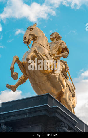 Goldener Reiter, Dresden (Deutschland) Stockfoto
