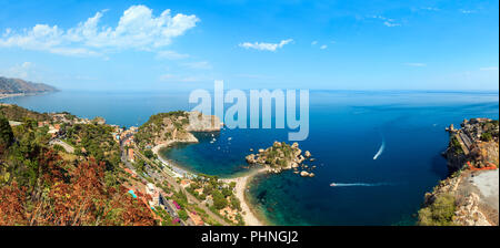 Taormina, Blick von oben, Sizilien. Stockfoto