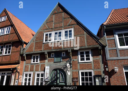 Die historische Altstadt von Buxtehude im Alten Land Stockfoto