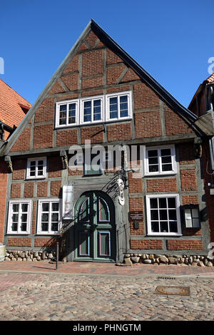 Die historische Altstadt von Buxtehude im Alten Land Stockfoto