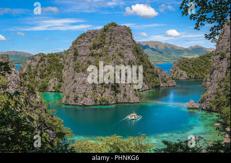 Kayangan See oder blaue Lagune, Coron Island, Philippinen Stockfoto