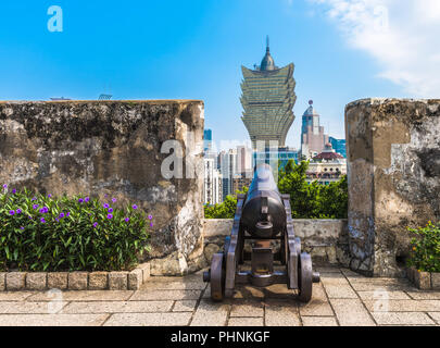 Anzeigen von Macau von Monte Fort. Stockfoto