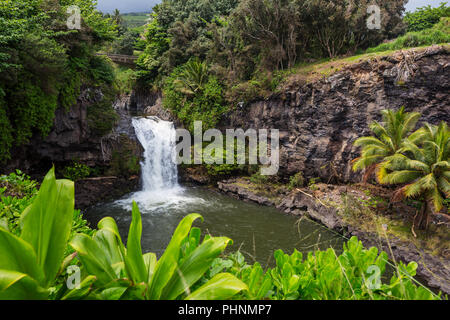 Wasserfall auf Hawaii Stockfoto