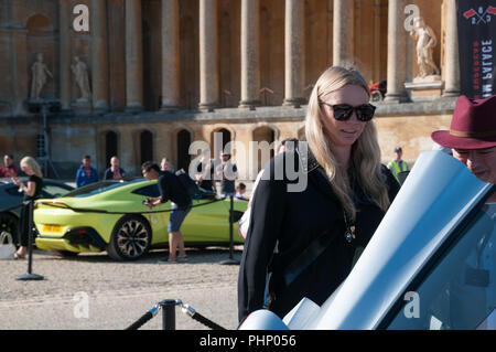 Woodstock, Oxfordshire, UK. 02 Sep, 2018. Jodie Kidd anwesend bei der Salon Prive Concours, Blenheim Palace Classic und Supercar Ereignis, Woodstock, Oxfordshire, 2. Sep 2018 Credit: Stanislav Halcin/Alamy leben Nachrichten Stockfoto