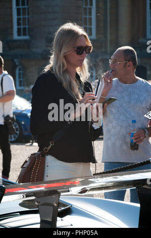 Woodstock, Oxfordshire, UK. 02 Sep, 2018. Jodie Kidd anwesend bei der Salon Prive Concours, Blenheim Palace Classic und Supercar Ereignis, Woodstock, Oxfordshire, 2. Sep 2018 Credit: Stanislav Halcin/Alamy leben Nachrichten Stockfoto